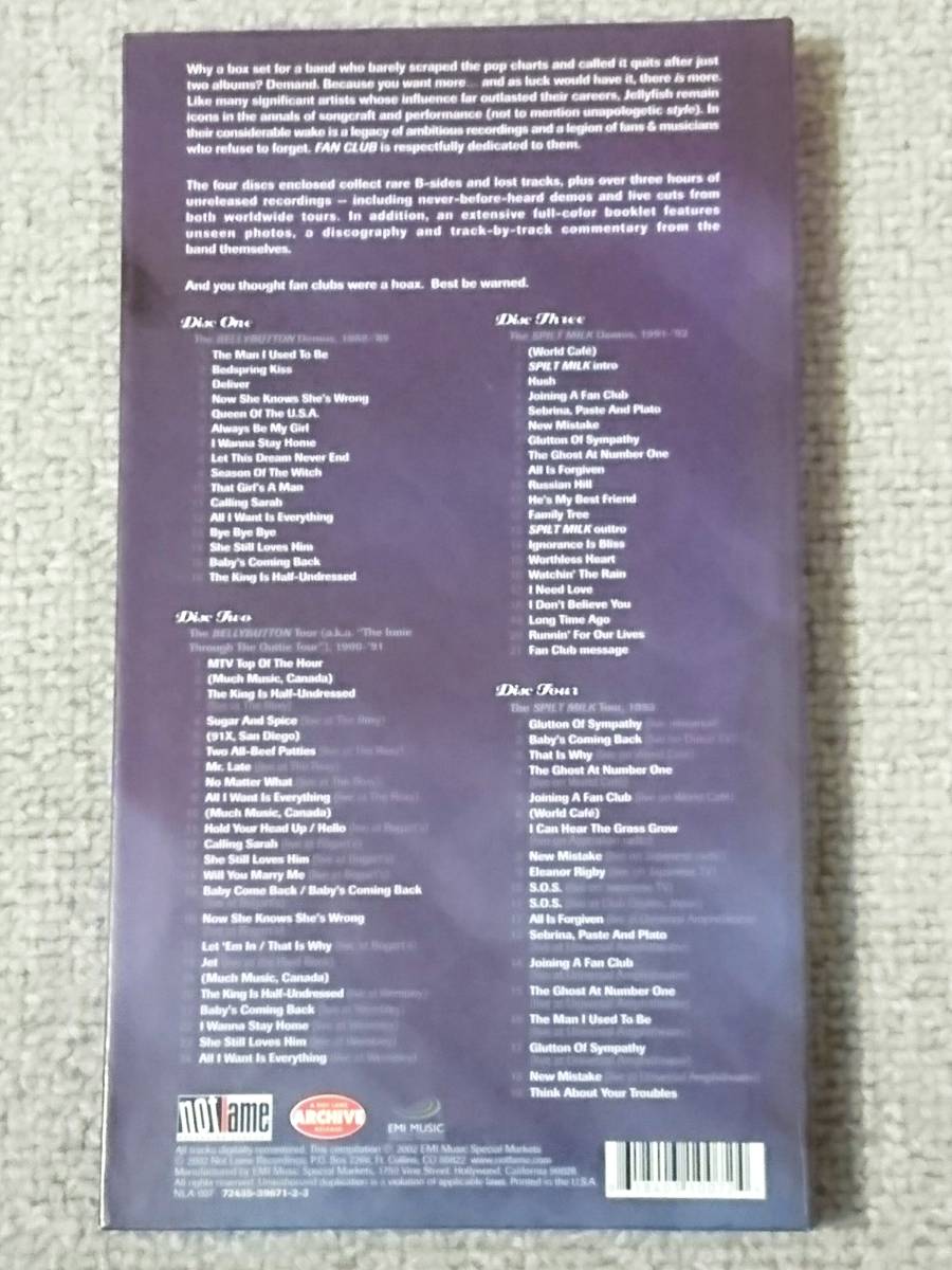 CDBOX JELLYFISH ジェリーフィッシュ Fan Club 4枚組ボックス ザ ビートルズ クイーン ELO エルトン ジョン(J