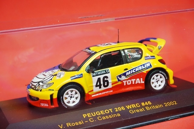 Rossi Rally 1/43 Peugeot 206 WRC 2002 Rally Great Britain. Rossi [De