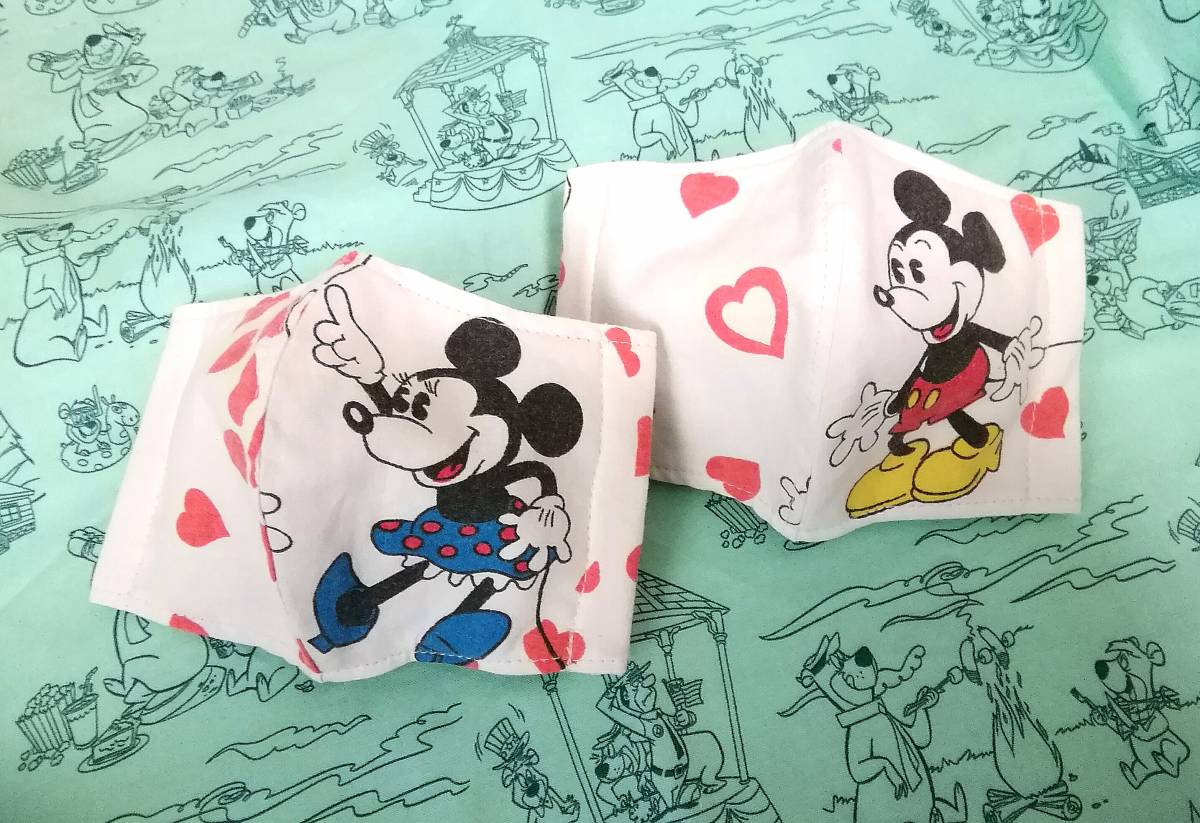 ハンドメイド 立体インナーマスク ミッキー ミニー 大人用 2枚 ビンテージシーツ 手作り シーツ 売買されたオークション情報 Yahooの商品情報をアーカイブ公開 オークファン Aucfan Com