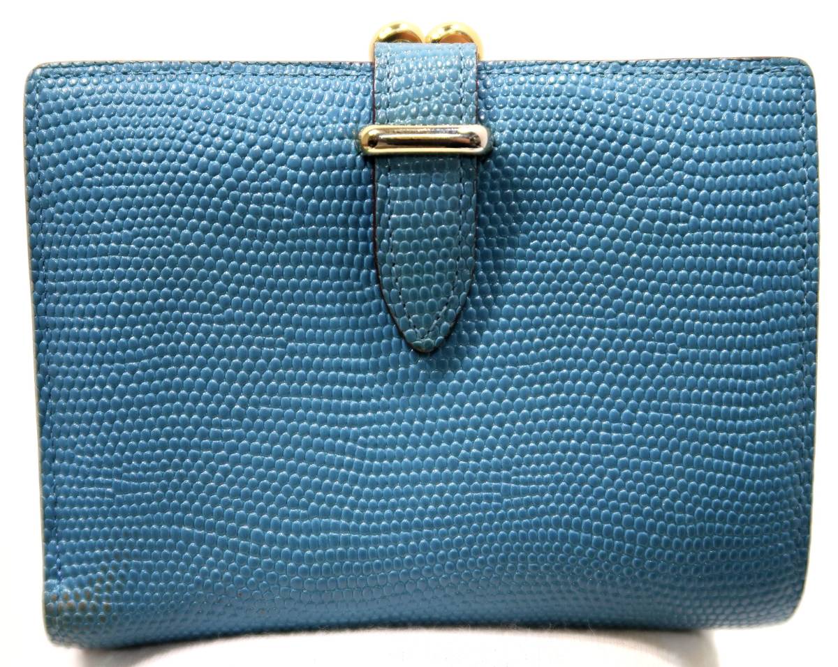 Epoi エポイ がま口二ツ折り財布 ブルー 保存箱 冊子付 二つ折り財布 小銭入れあり 売買されたオークション情報 Yahooの商品情報をアーカイブ公開 オークファン Aucfan Com