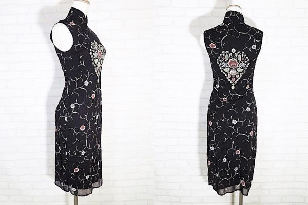Vivienne Tamヴィヴィアンタム ナイロン チャイナ風ワンピース O 黒系nd555 ワンピース 売買されたオークション情報 Yahooの商品情報をアーカイブ公開 オークファン Aucfan Com