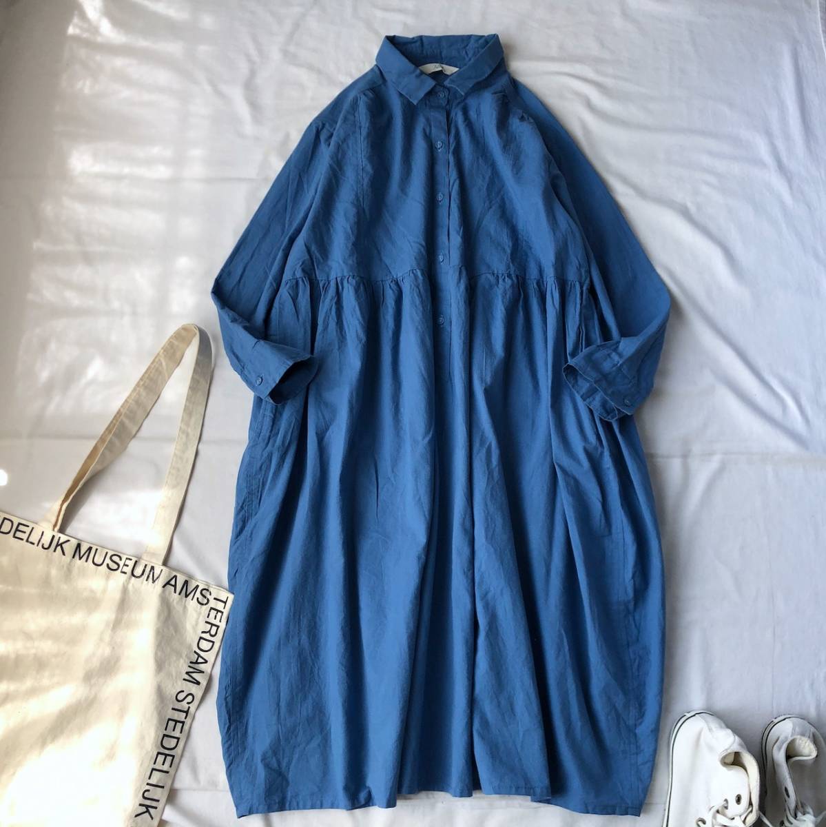 Fillil フィリル ふんわりプルオーバーシャツワンピース イチオク ワンピース 売買されたオークション情報 Yahooの商品情報をアーカイブ公開 オークファン Aucfan Com