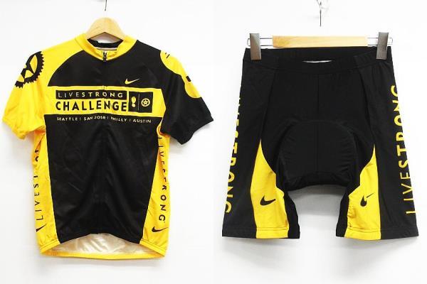 程度良好 Nike Livestrong サイクルジャージ サイクルウェア 上着 ショーツ パンツ 上下セット Mサイズ 半袖 アーム フットカバー 自転車 Mサイズ 売買されたオークション情報 Yahooの商品情報をアーカイブ公開 オークファン Aucfan Com