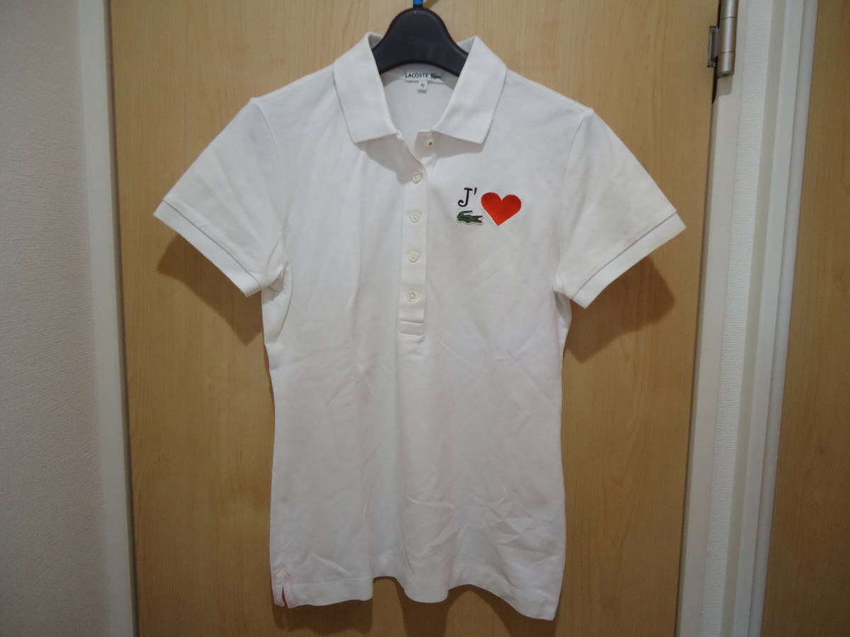 Lacoste ラコステ 胸刺ロゴ カノコポロシャツ 鹿の子ポロシャツ 白 レディース40 L 送料安値 半袖シャツ 売買されたオークション情報 Yahooの商品情報をアーカイブ公開 オークファン Aucfan Com