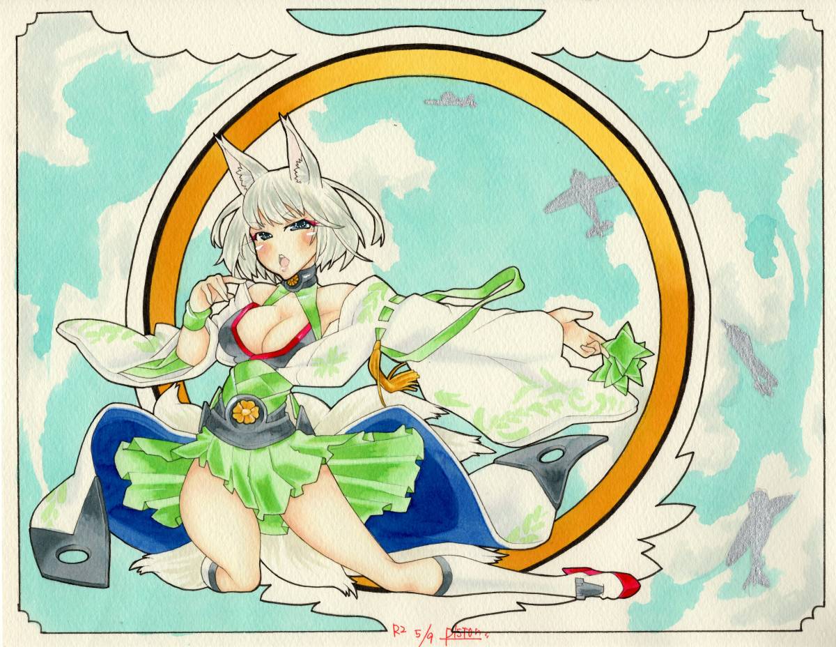 同人 手描きイラスト 変形size アズールレーン 加賀 色違い 可愛い 巨乳 戦艦 女の子 手描きイラスト 売買されたオークション情報 Yahooの商品情報をアーカイブ公開 オークファン Aucfan Com