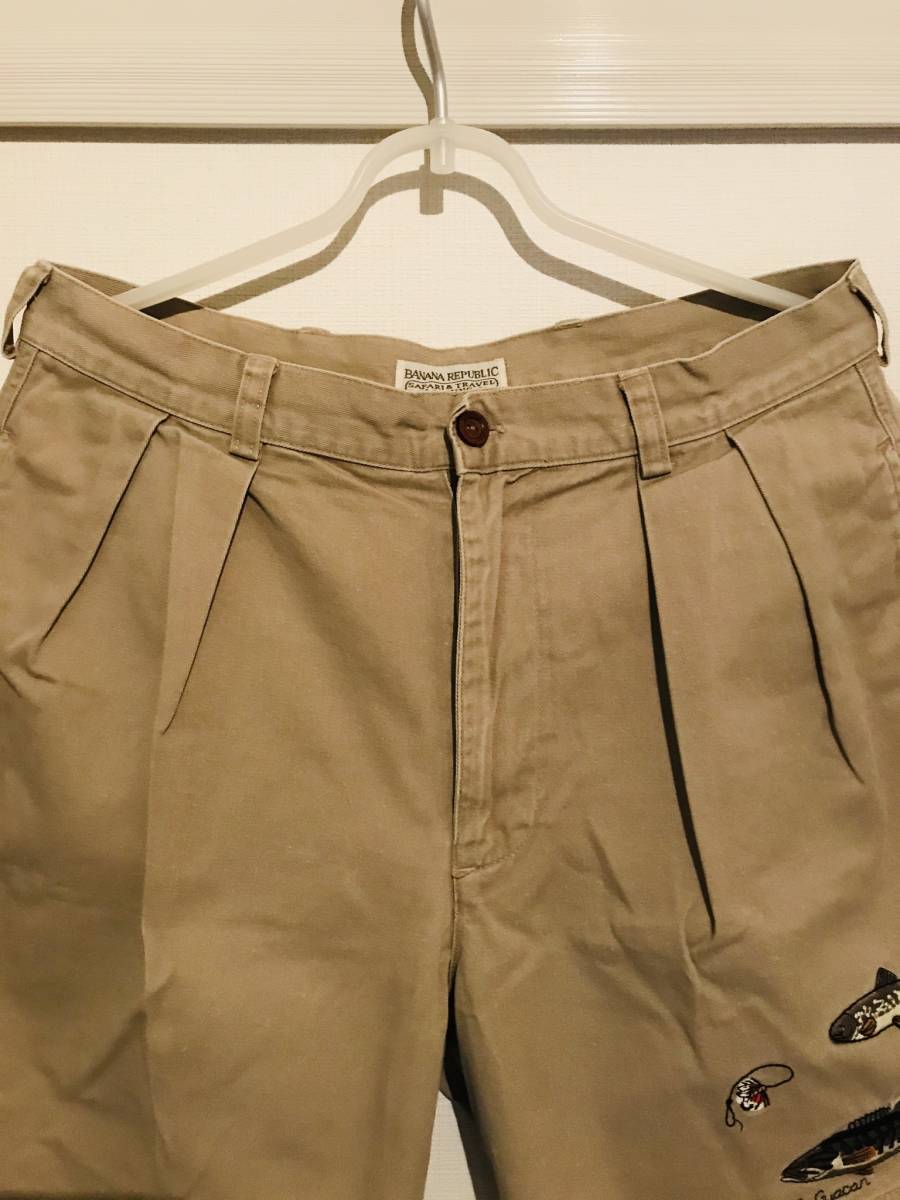 変わり種 珍品 80s Safari Travel オールド バナナリパブリック 川魚 刺繍 チノ ショーツ ビンテージ グルカ Orvis Rei Usa ボトムス 売買されたオークション情報 Yahooの商品情報をアーカイブ公開 オークファン Aucfan Com
