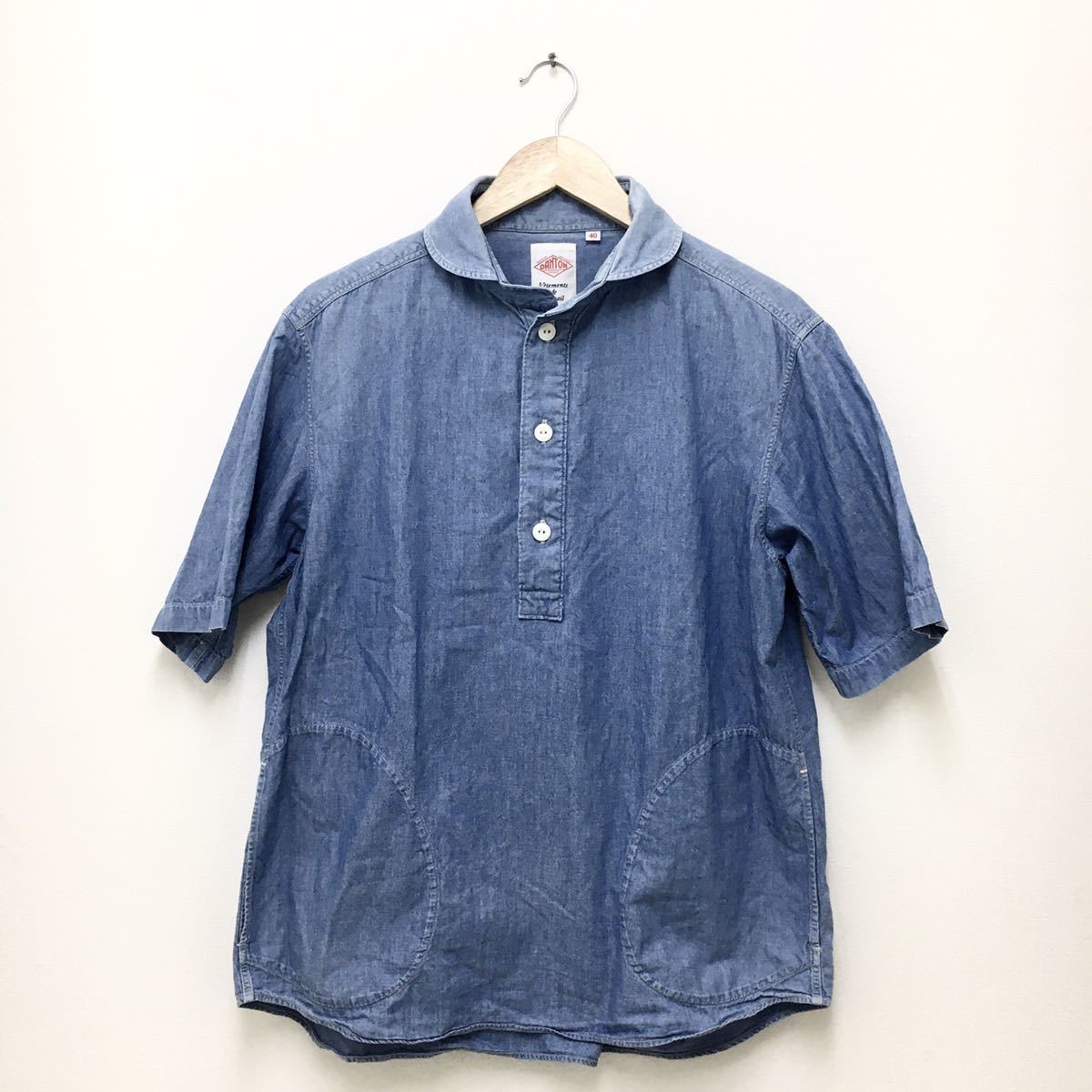 R 7 Danton ダントン 18ss 半袖 デニム プルオーバー シャツ 18s Ws 006 Jd 3569 Size 40 M L ブルー メンズ Mサイズ 売買されたオークション情報 Yahooの商品情報をアーカイブ公開 オークファン Aucfan Com