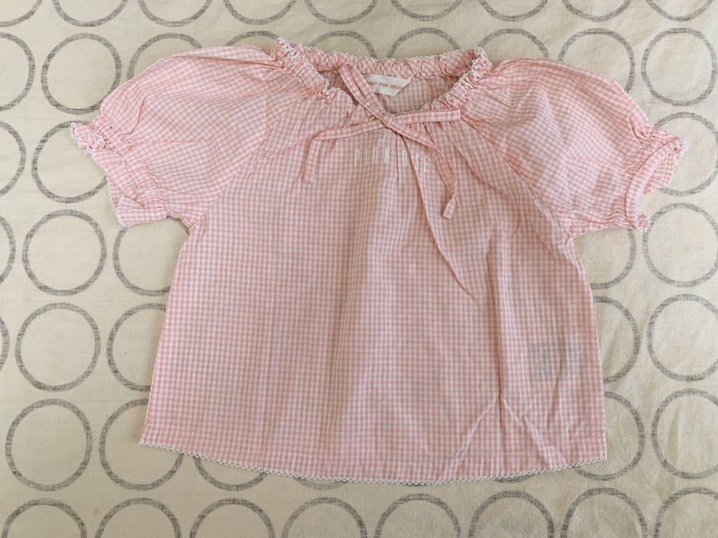 Baby Pink House ギンガムチェックがかわいい半袖チュニックカットソー90 ペールピンクオレンジ 90 85 94cm 売買されたオークション情報 Yahooの商品情報をアーカイブ公開 オークファン Aucfan Com