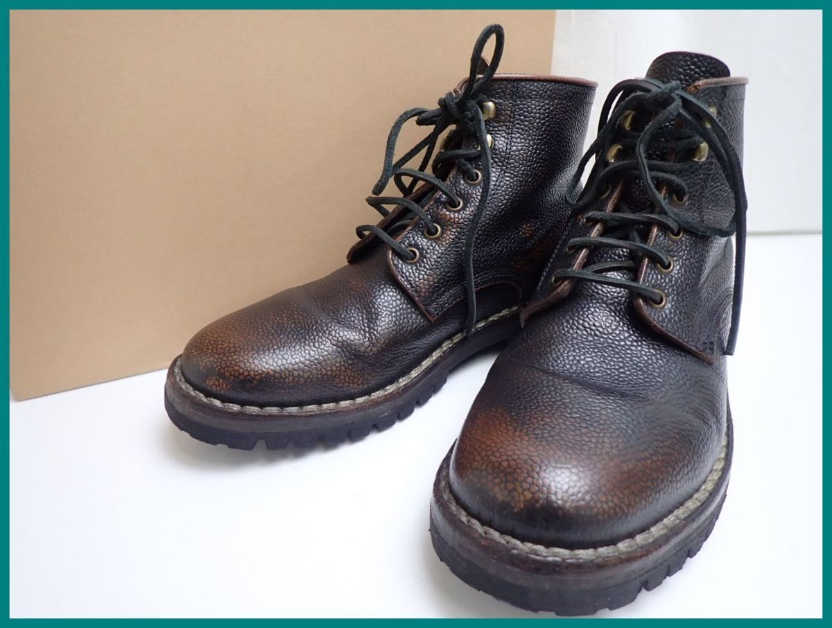 Buttero ブッテロ B ワークブーツ 41 メンズ26cm相当 ダークブラウン系 レザー レースアップ ビブラムソール 外箱付き 男性用 売買されたオークション情報 Yahooの商品情報をアーカイブ公開 オークファン Aucfan Com