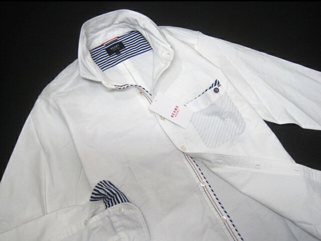 春夏 ビームス マリン系 長袖シャツ 白 紺 Beams Lサイズ メンズ オックスフォードシャツ トリコライン Lサイズ 売買されたオークション情報 Yahooの商品情報をアーカイブ公開 オークファン Aucfan Com