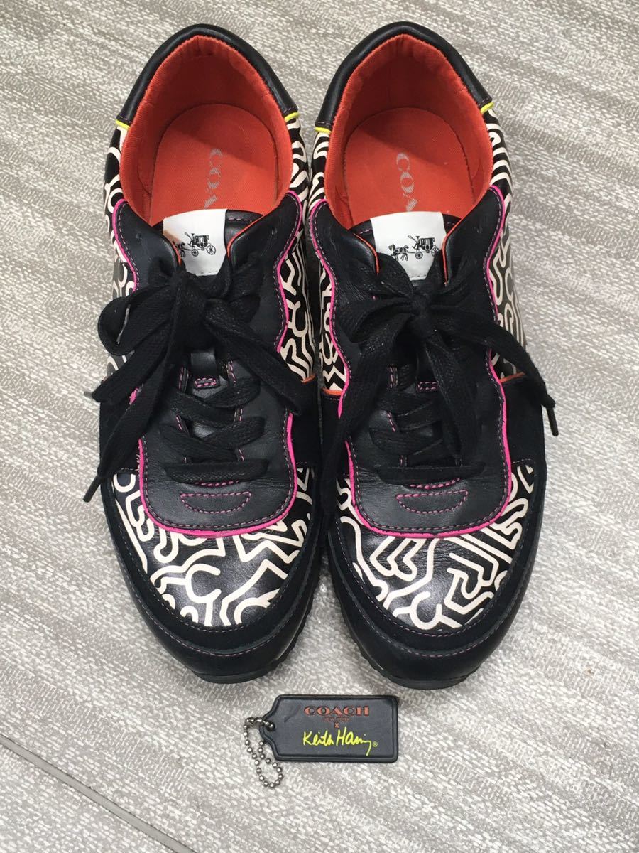 Coach コーチ スニーカー レディース キースヘリング コラボ 26センチ Us10b Eur40 5 Womens 大きいサイズ 黒 ブラック ピンク イエロー 25 0cm以上 売買されたオークション情報 Yahooの商品情報をアーカイブ公開 オークファン Aucfan Com