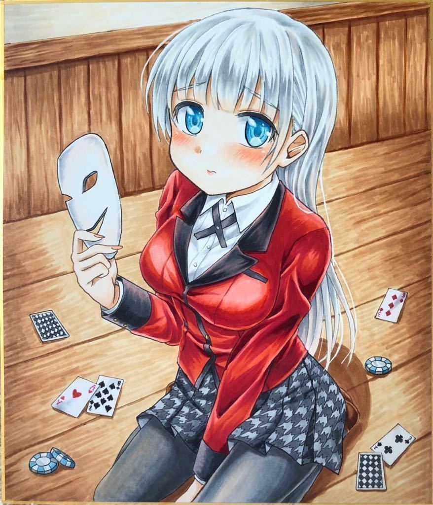 同人手描きイラスト 桃喰リリカ 副会長 賭ケグルイ 中色紙 手描きイラスト 売買されたオークション情報 Yahooの商品情報をアーカイブ公開 オークファン Aucfan Com