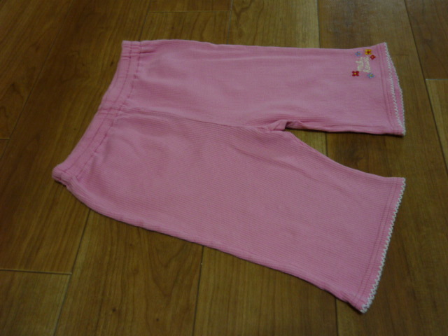 ミキハウス ピンク カットソー生地 ロゴ お花刺繍 半端丈 可愛い スパッツ レギンス 90 95 定形外140円発送 同梱ok 90 85 94cm 売買されたオークション情報 Yahooの商品情報をアーカイブ公開 オークファン Aucfan Com