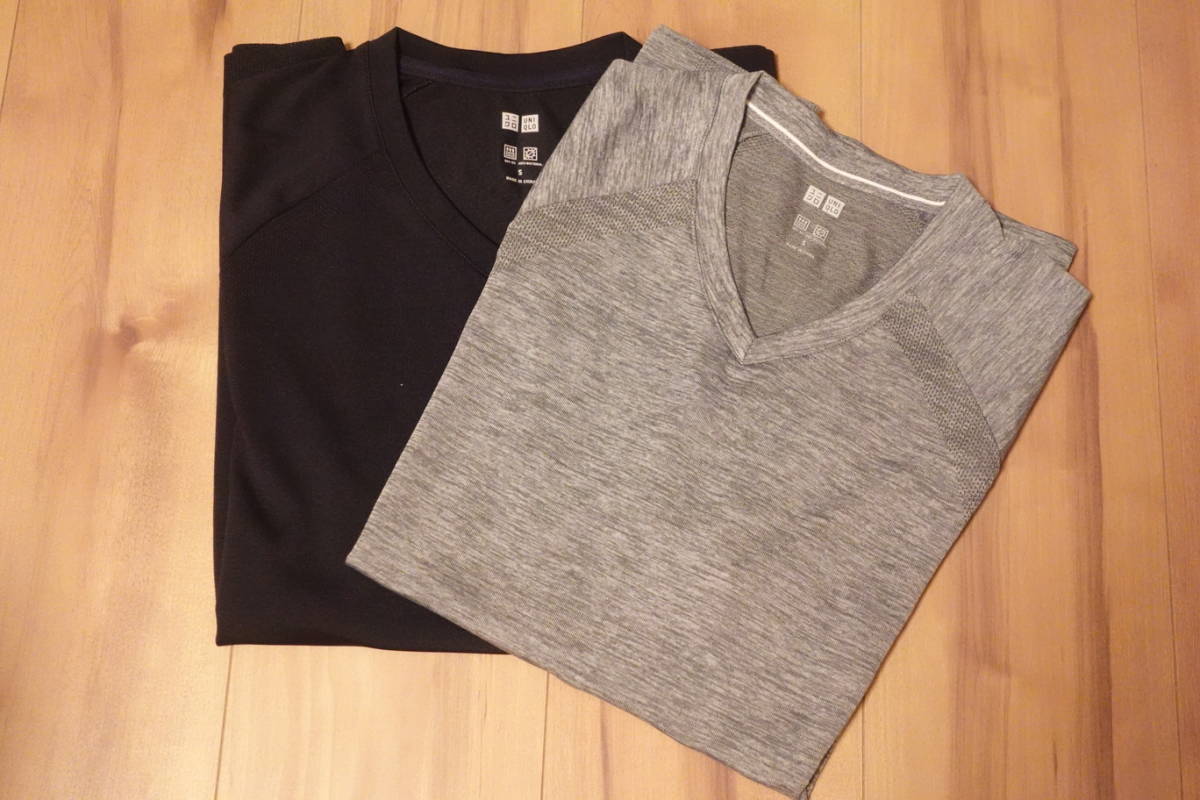 ユニクロ男性用ドライexクールネックtシャツ Sサイズ 2色 半袖tシャツ 売買されたオークション情報 Yahooの商品情報をアーカイブ公開 オークファン Aucfan Com