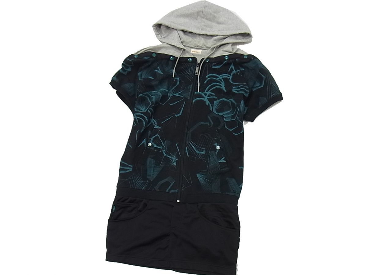 1円 ディーゼル フード付きジップアップワンピース 良品 素材切り替えデザイン 半袖 総柄 Diesel 夏物 ミニスカート レディース ワンピース 売買されたオークション情報 Yahooの商品情報をアーカイブ公開 オークファン Aucfan Com