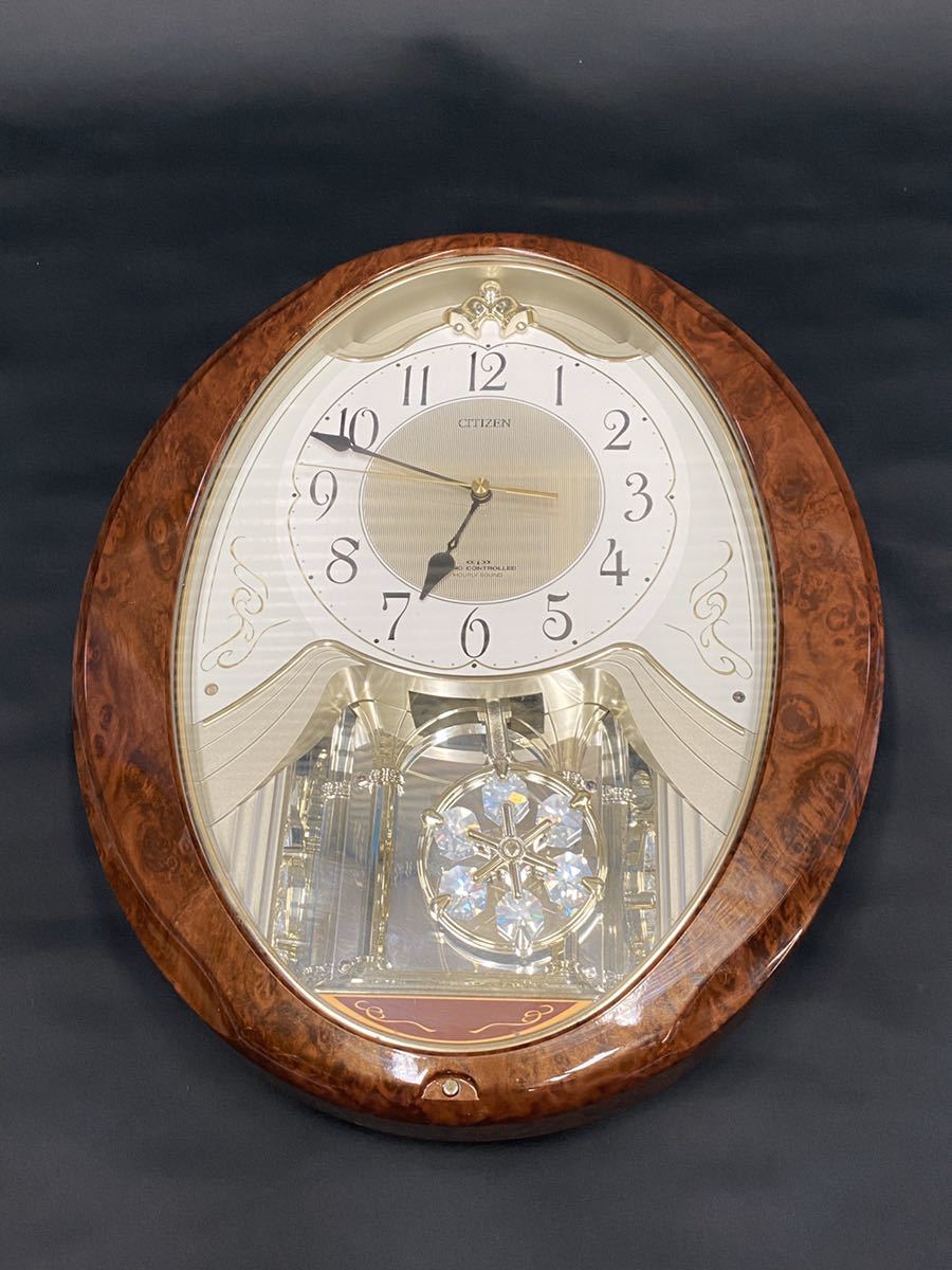 Citizen 壁掛け 電波時計 茶 4mn400 B 毎正時メロディ6曲 シチズン 電波 時計 メロディー 音楽 サウンド ウォールロック 裏蓋無 一般 売買されたオークション情報 Yahooの商品情報をアーカイブ公開 オークファン Aucfan Com