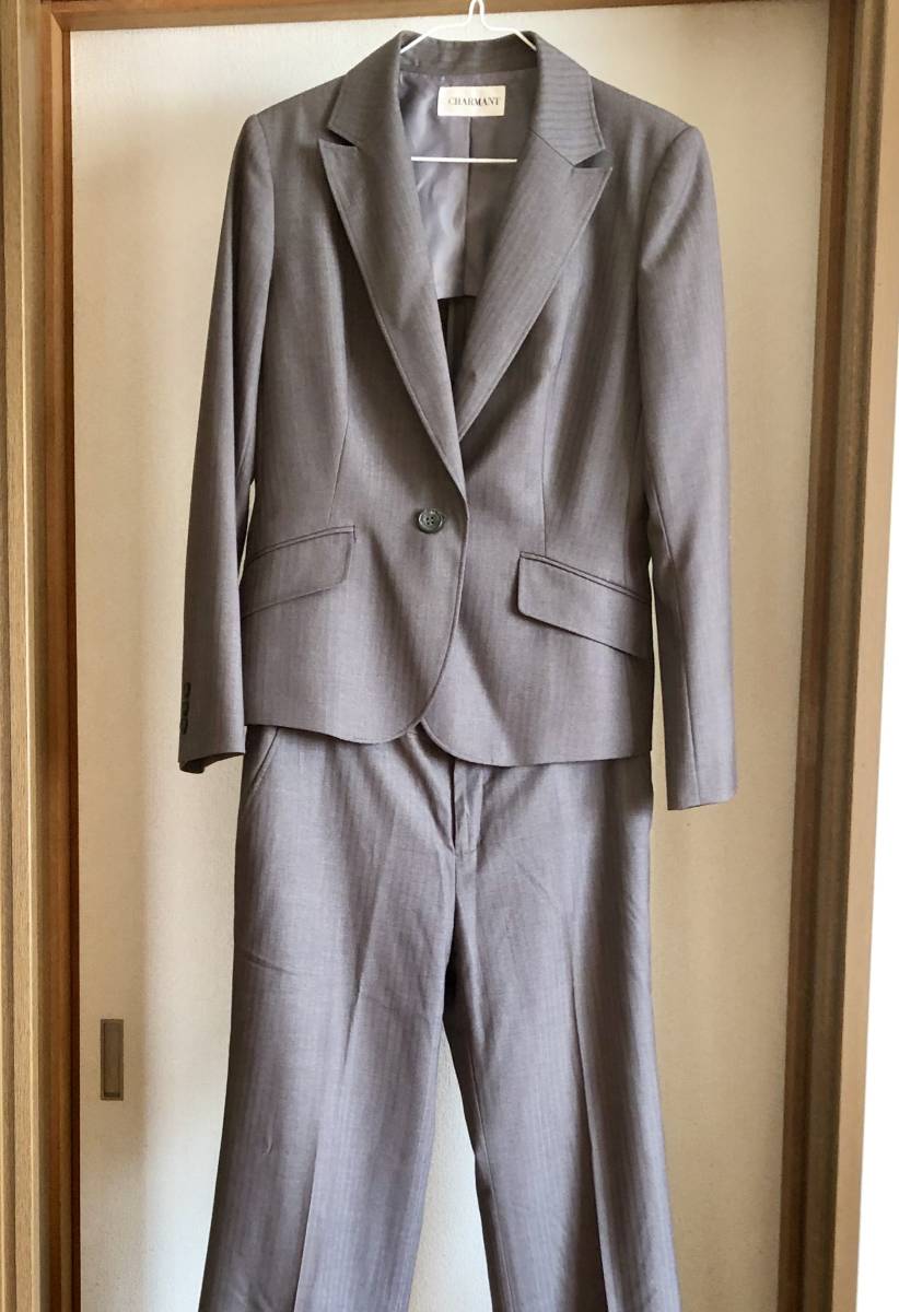 Charmant スーツ レディース グレー 13号 東京スタイル ブランド パンツ ジャケット 上下セット フォーマル 就職 L Ll 1円 パンツスーツ一般 売買されたオークション情報 Yahooの商品情報をアーカイブ公開 オークファン Aucfan Com