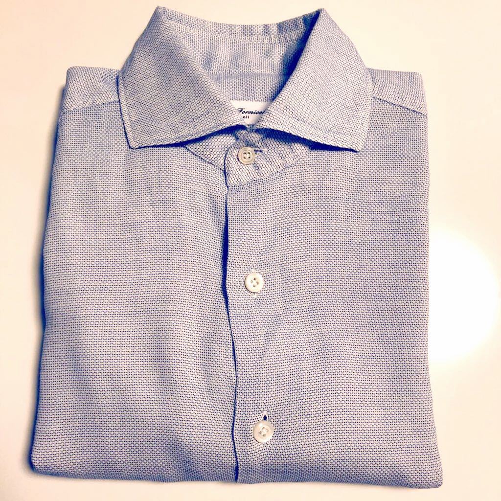 イタリー製 Errico Formicola エリコフォルミコラ ワッフル織り カッタウエイカラー ドレスシャツs 27 500円 U A別注 Mサイズ 売買されたオークション情報 Yahooの商品情報をアーカイブ公開 オークファン Aucfan Com
