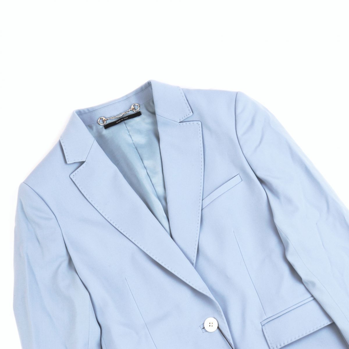 グッチ Gucci 15ss シングルテーラードジャケット インターロッキング レディース 36 水色 F2 6746 ジャケット ブレザー 売買されたオークション情報 Yahooの商品情報をアーカイブ公開 オークファン Aucfan Com