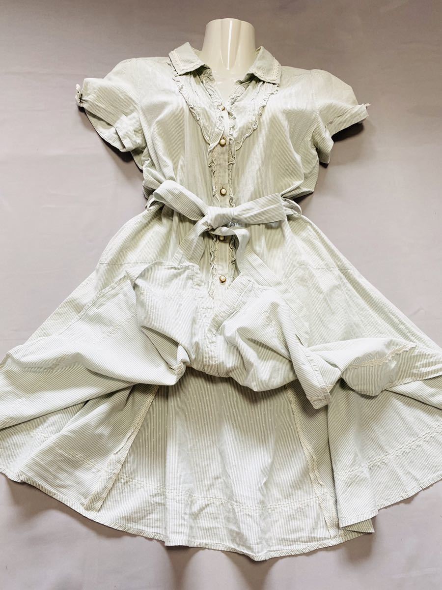 レディース ワンピース Axes Femme ロリ可愛 フレアワンピ リボンベルト付き 女装家様にも ワンピース 売買されたオークション情報 Yahooの商品情報をアーカイブ公開 オークファン Aucfan Com