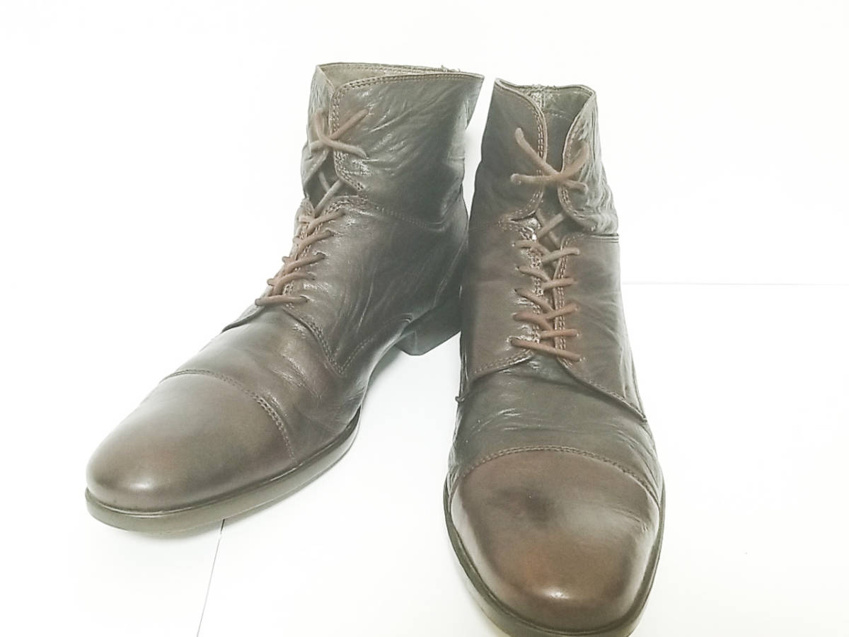 1円スタート Miharayasuhiro ミハラヤスヒロ 本革 レザー レースアップブーツ メンズ 42 27cm ブラウン 茶 ロック パンク バイク 男性用 売買されたオークション情報 Yahooの商品情報をアーカイブ公開 オークファン Aucfan Com