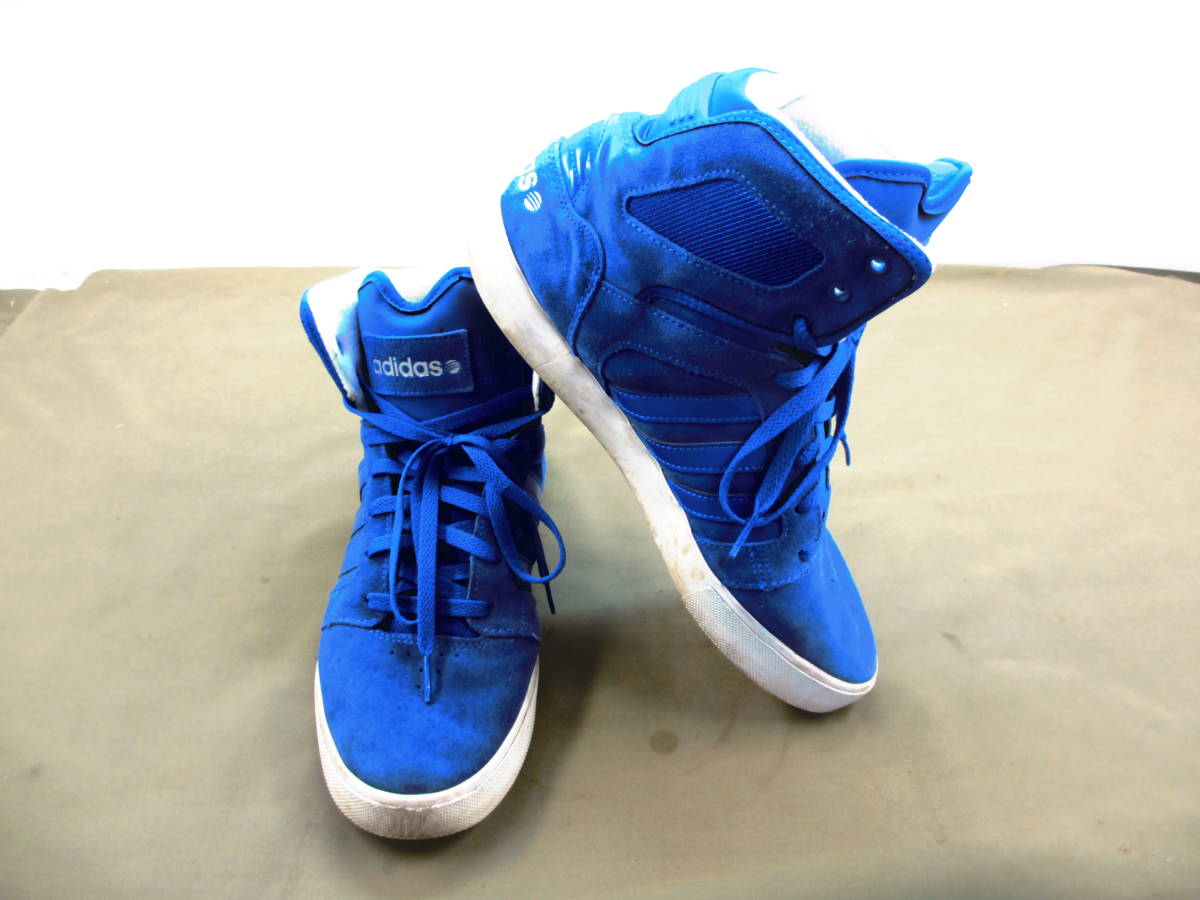 Adidas Male Male ハイカット レザー スニーカー ブルー青 サイズ27 5cm メンズ シューズ 靴 26 0cm以上 売買されたオークション情報 Yahooの商品情報をアーカイブ公開 オークファン Aucfan Com