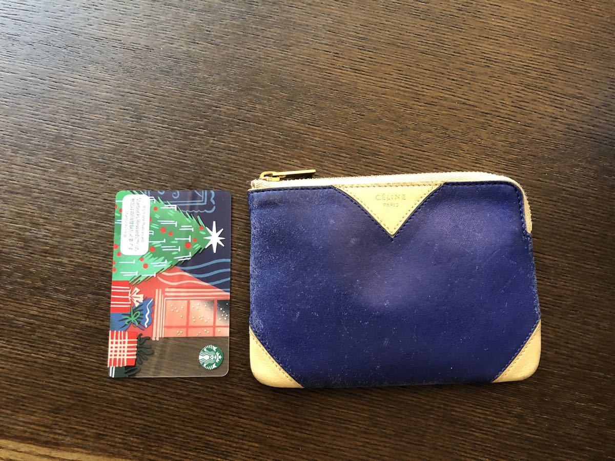 都内デパート購入 訳あり セリーヌ Celine キーリング付 ロゴ コインケース カードケース レザー バイカラー ガバ 服飾小物 売買されたオークション情報 Yahooの商品情報をアーカイブ公開 オークファン Aucfan Com