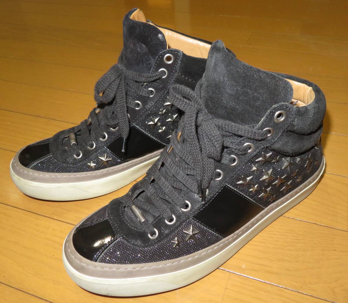 Jimmy Choo ジミーチュウ ハイカット スニーカー メンズ 40 1 2 靴 売買されたオークション情報 Yahooの商品情報をアーカイブ公開 オークファン Aucfan Com