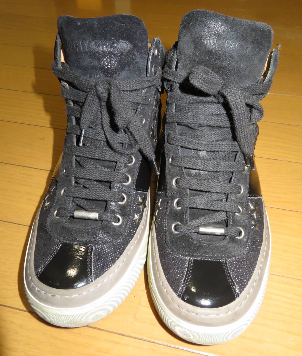 Jimmy Choo ジミーチュウ ハイカット スニーカー メンズ 40 1 2 靴 売買されたオークション情報 Yahooの商品情報をアーカイブ公開 オークファン Aucfan Com