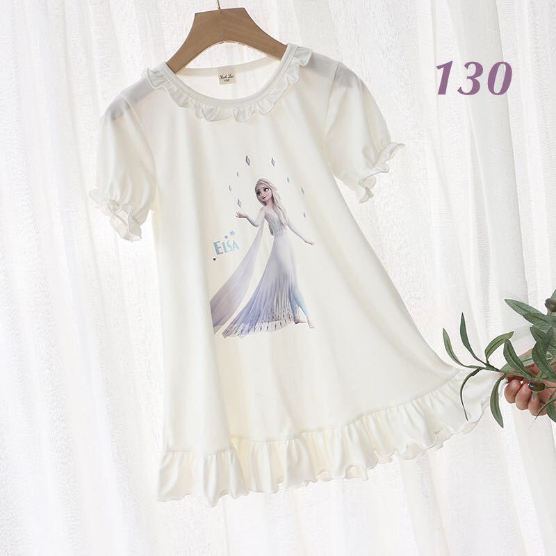 1円 子供服 130 アナ雪 ワンピース ディズニー 部屋着 ルームウェア 夏 フリル パジャマ アナと雪の女王 エルサ アナ 綿 130 125 134cm 売買されたオークション情報 Yahooの商品情報をアーカイブ公開 オークファン Aucfan Com