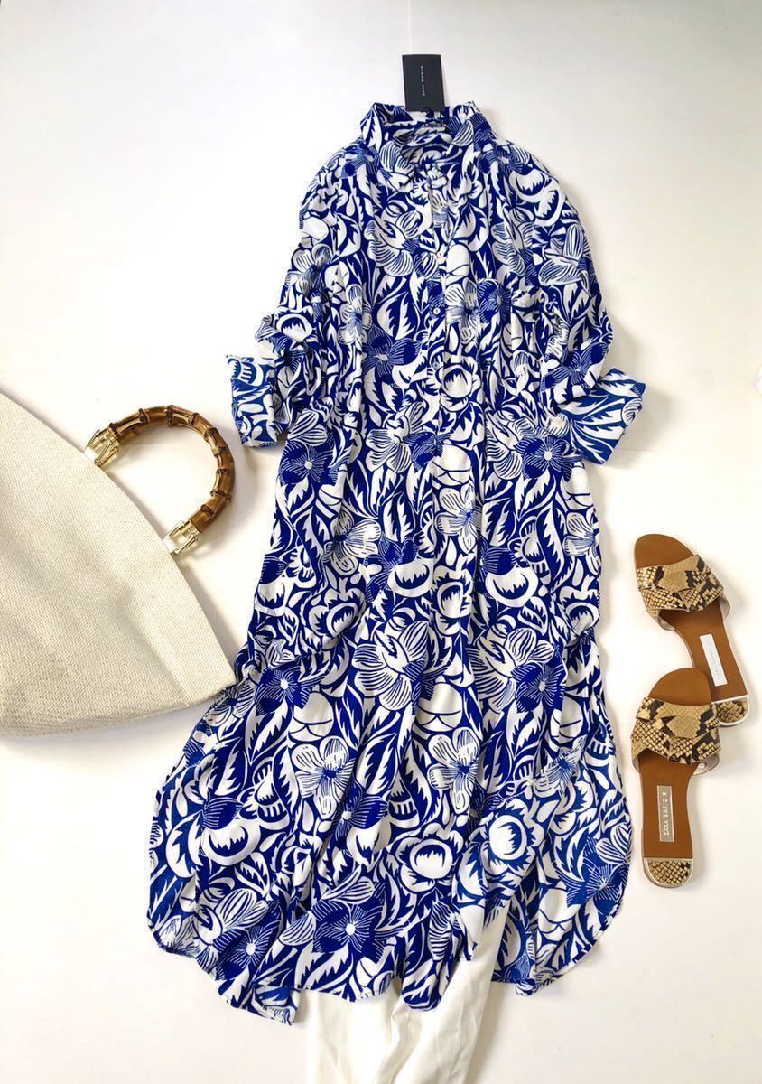 Zara ザラ 花柄 ロング ワンピース フラワー ブラウス シャツワンピ プルオーバー 大人 ボタニカル 華やか タグ付き Mサイズ ワンピース 売買されたオークション情報 Yahooの商品情報をアーカイブ公開 オークファン Aucfan Com