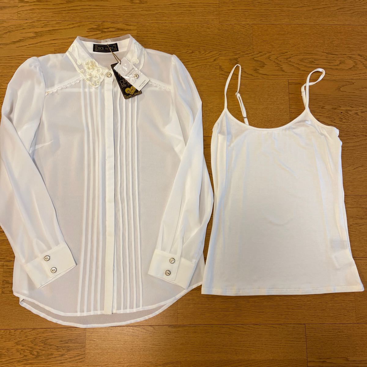 Cecil Mcbee セシルマクビー 長袖ブラウス キャミソール付き M 長袖シャツ 売買されたオークション情報 Yahooの商品情報をアーカイブ公開 オークファン Aucfan Com