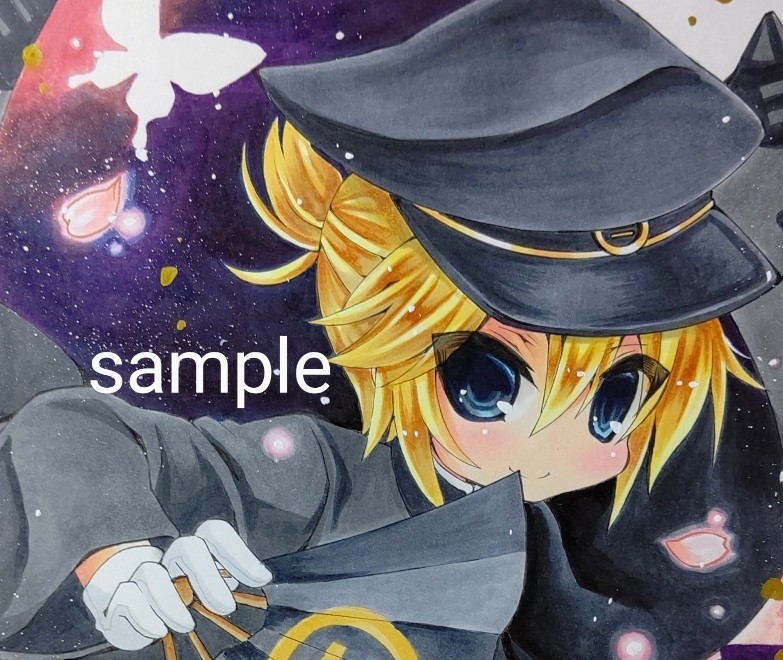 同人手描きイラスト 鏡音レン 千本桜 鏡音錬 弐ノ桜 扇舞 検 初音ミク ボカロ 手描きイラスト 売買されたオークション情報 Yahooの商品情報をアーカイブ公開 オークファン Aucfan Com