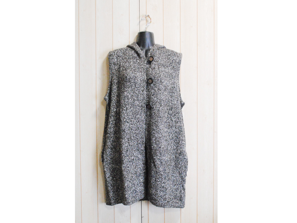 Kawai カワイ レディース メランジニットロングベスト フロントボタン フード付き 大きめ 1円スタート チャコール Lサイズ Zs Lサイズ 売買されたオークション情報 Yahooの商品情報をアーカイブ公開 オークファン Aucfan Com