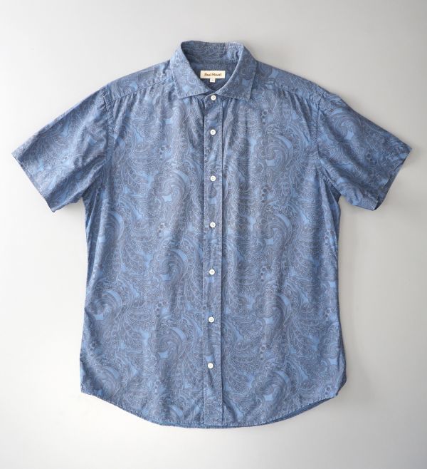 Gd68 ポールスチュアート メンズ ペイズリー柄 半袖シャツ コットンシャツ ブルー 青 男性用 売買されたオークション情報 Yahooの商品情報をアーカイブ公開 オークファン Aucfan Com