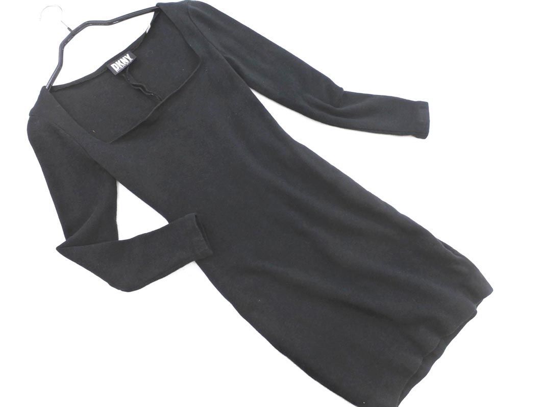 ネコポスok Dkny ダナキャランニューヨーク ニット ワンピース 黒 b6 ワンピース ミニ 売買されたオークション情報 Yahooの商品情報をアーカイブ公開 オークファン Aucfan Com