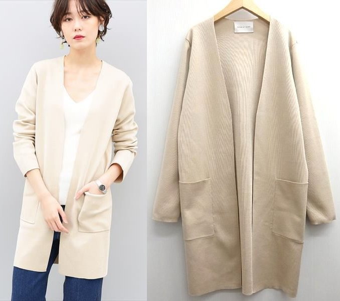 Adam Et Rope アダムエロペ Bright コーディガン ロング カーディガン F ベージュ レディース トップス トップス 売買されたオークション情報 Yahooの商品情報をアーカイブ公開 オークファン Aucfan Com