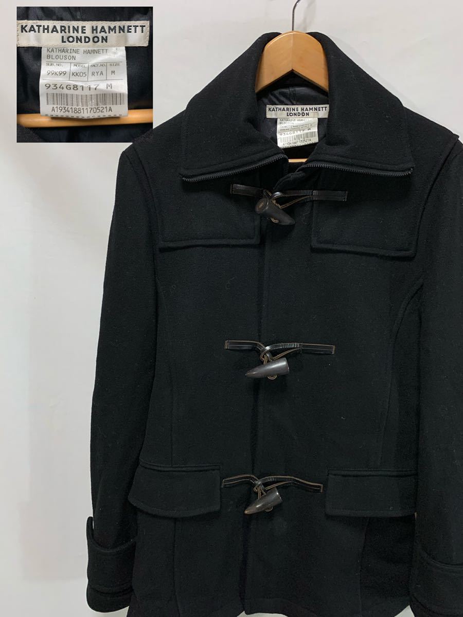 Katharine Hamnett London キャサリンハムネット ロンドン メルトン ダッフルコート ショート丈 ジップアップ付き アウター M ジャンパー ブルゾン 売買されたオークション情報 Yahooの商品情報をアーカイブ公開 オークファン Aucfan Com