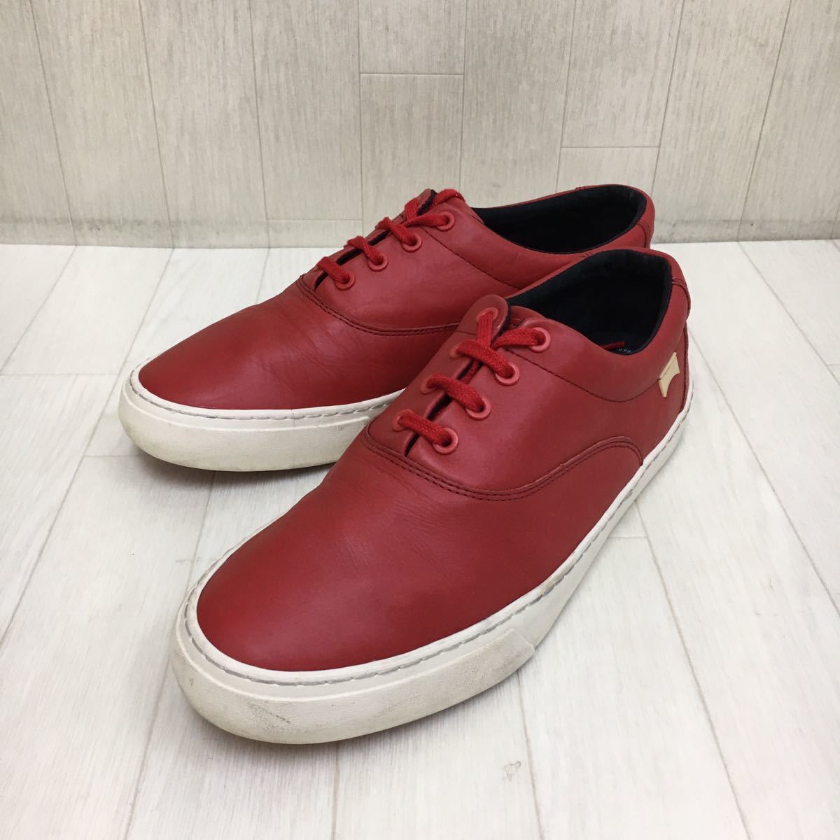 Camper カンペール スニーカー レザースニーカー メンズ 43 約27 5cm レザースニーカー ローファー 赤 アメカジ ストリート 43 27 5cm目安 売買されたオークション情報 Yahooの商品情報をアーカイブ公開 オークファン Aucfan Com