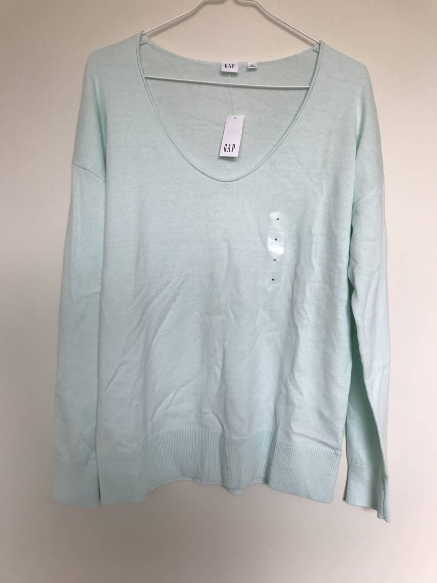 Gap ギャップ ミント 薄手ニット ミントグリーン 春物ニットセーター レディース Vネック 長袖セーター 売買されたオークション情報 Yahooの商品情報をアーカイブ公開 オークファン Aucfan Com
