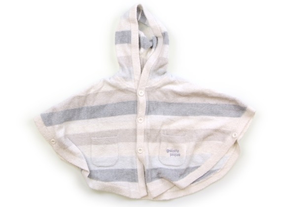 ジェラピケ Gelato Pique ポンチョ 80 女の子 白グレーボーダー 子供服 ベビー服 キッズ 6465 80 75 84cm 売買されたオークション情報 Yahooの商品情報をアーカイブ公開 オークファン Aucfan Com
