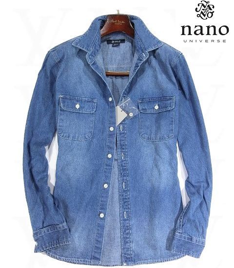 I9436 ナノユニバース デニムシャツ 加工 M 長袖シャツ Nano Universe カジュアル メンズ Mサイズ 売買されたオークション情報 Yahooの商品情報をアーカイブ公開 オークファン Aucfan Com