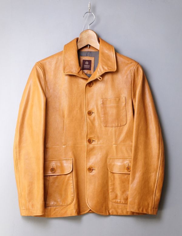 Gd3819 タケオキクチ Takeo Kikuchi メンズ 羊革 レザージャケット ブルゾン ブラウン 茶 ジャンパー ブルゾン 売買されたオークション情報 Yahooの商品情報をアーカイブ公開 オークファン Aucfan Com