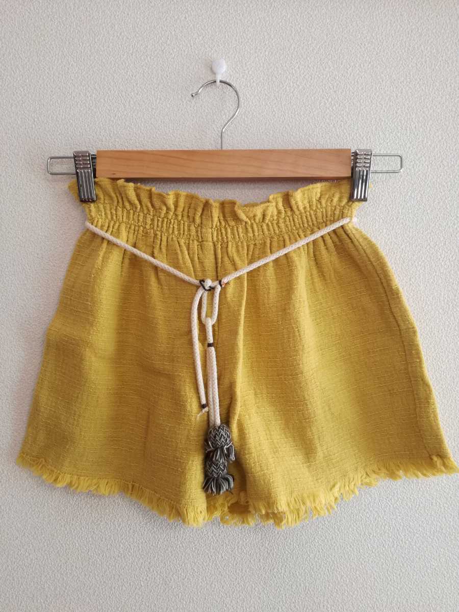 Zara ザラガールズ ショートパンツ ショーパン サイズ7 8 128cm 1 130 マスタード色 イエロー色 綿100 女の子用 売買されたオークション情報 Yahooの商品情報をアーカイブ公開 オークファン Aucfan Com