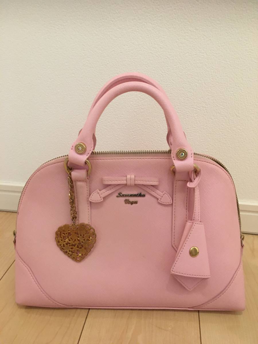 かわいいサマンサベガ Samantha Vega 2wayバッグ ピンク系 ハンドバッグ 売買されたオークション情報 Yahooの商品情報をアーカイブ公開 オークファン Aucfan Com