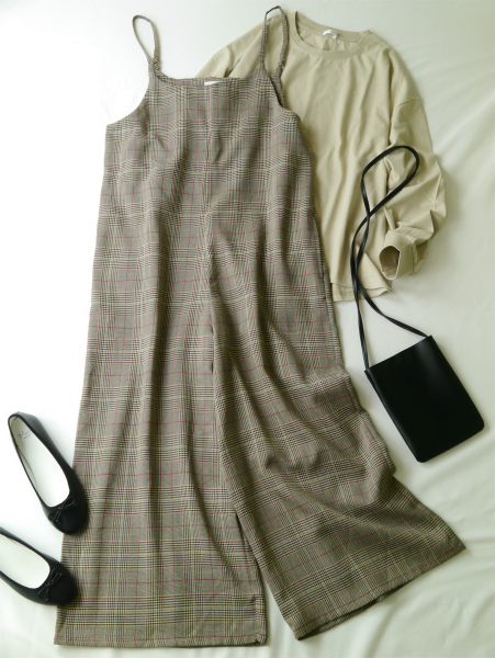 チャオパニック Ciaopanic 暖色カラー 秋支度 すとんと グレンチェック サロペット オールインワン 女性用 売買されたオークション情報 Yahooの商品情報をアーカイブ公開 オークファン Aucfan Com