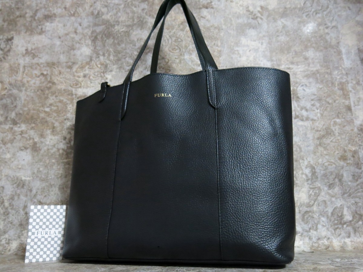 Furla フルラ メンズ レザー 本革 バイカラー トート バッグ 黒 オフ ホワイト 肩掛け 収納 ビジネス 書類 かばん トートバッグ 売買されたオークション情報 Yahooの商品情報をアーカイブ公開 オークファン Aucfan Com