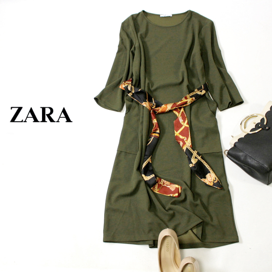 ザラ ベーシック Zara Basic ゆったり 綺麗め スカーフベルト ジャージーストレッチ ミモレ丈 ワンピース L 秋 合物 d09 ワンピース 売買されたオークション情報 Yahooの商品情報をアーカイブ公開 オークファン Aucfan Com
