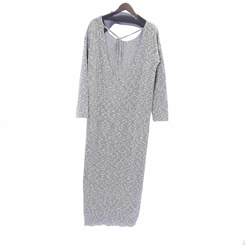 シールームリン Sea Room Lynn コットン ニット バックオープン ワンピース レディースm グレー ホワイト Mサイズ 売買されたオークション情報 Yahooの商品情報をアーカイブ公開 オークファン Aucfan Com