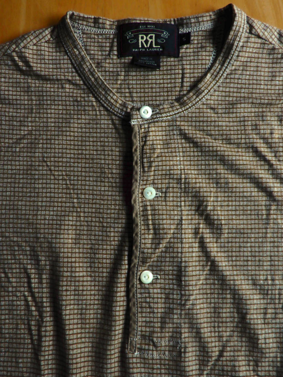 Rrl 1930ヘンリーネックシャツ S ブラウン霜降り ラルフローレン ビンテージ40s50sデニムジャケットベストシャツパンツ トップス 売買されたオークション情報 Yahooの商品情報をアーカイブ公開 オークファン Aucfan Com